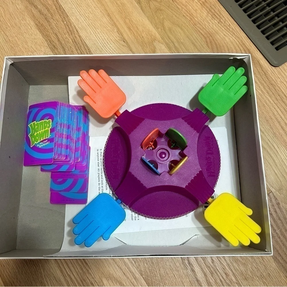 Hands Down Board Game Kids Toy Vintage Milton Bradley